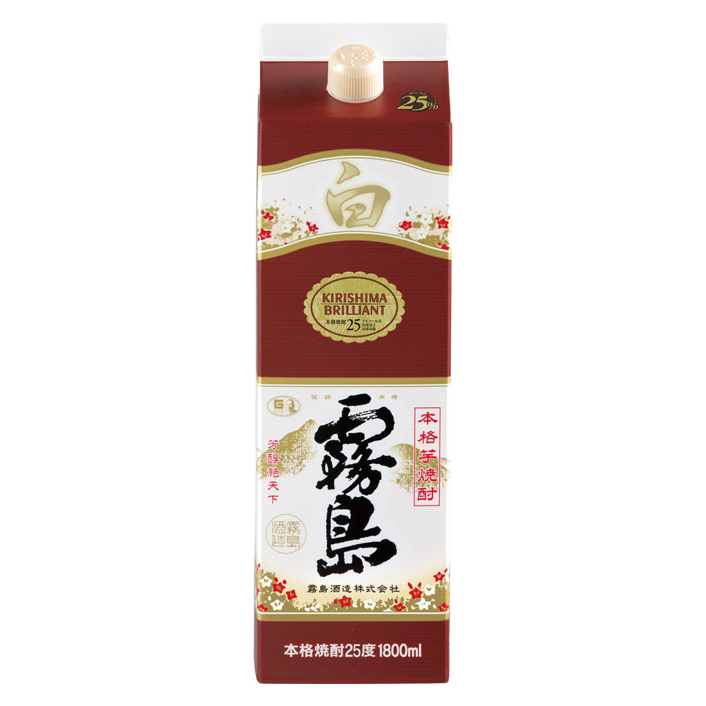 白霧島25度1800パック6本　芋焼酎 白霧島 25度 1800mlパック – 酒類ドットコム