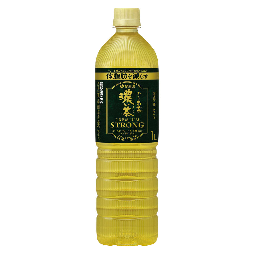 お～いお茶 濃い茶 プレミアムストロング 1L(3本入り) – 酒類ドットコム