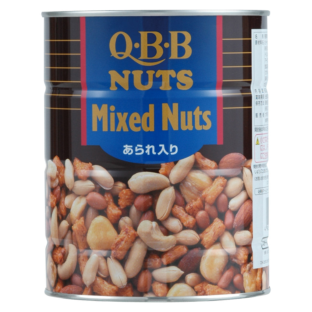 Q B B ミックスナッツ(あられ入り) 620g(缶) – 酒類ドットコム