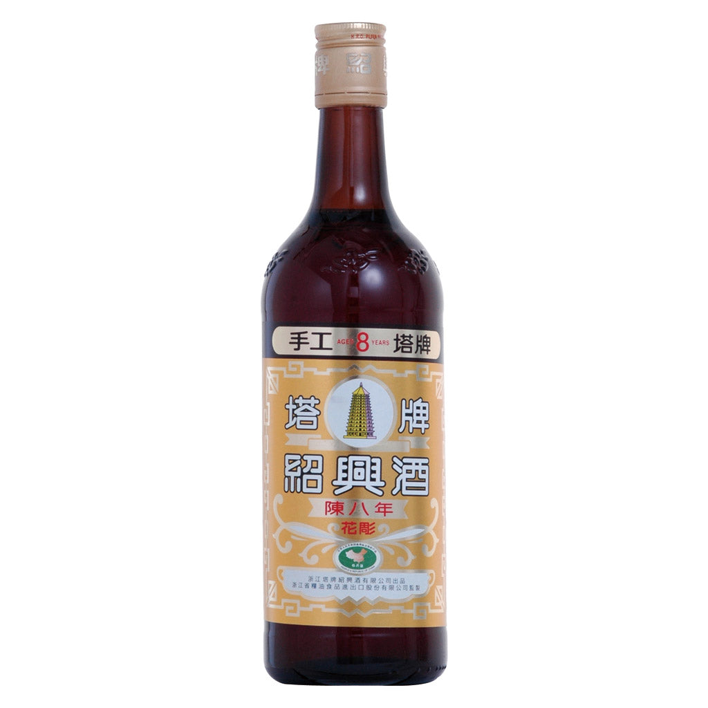 紹興酒　八年物　塔牌　五本 紹興酒「塔牌」花彫＜陳五年＞1．8Lパック | 中国酒・洋酒